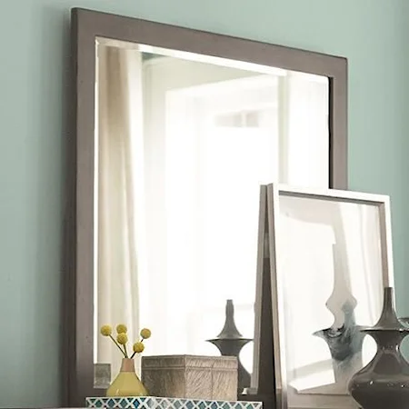 Dresser Mirror with Wood Frame